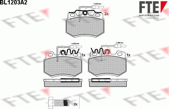 FTE BL1203A2 - Brake Pad Set, disc brake autospares.lv