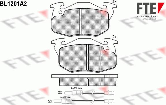 FTE BL1201A2 - Brake Pad Set, disc brake autospares.lv