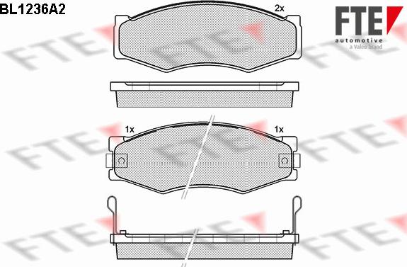 FTE 9010069 - Brake Pad Set, disc brake autospares.lv