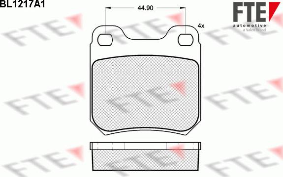 FTE BL1217A1 - Brake Pad Set, disc brake autospares.lv