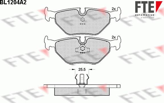 FTE 9010061 - Brake Pad Set, disc brake autospares.lv