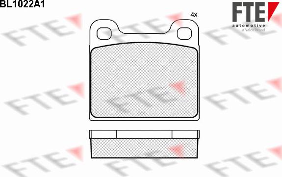 FTE 9010009 - Brake Pad Set, disc brake autospares.lv