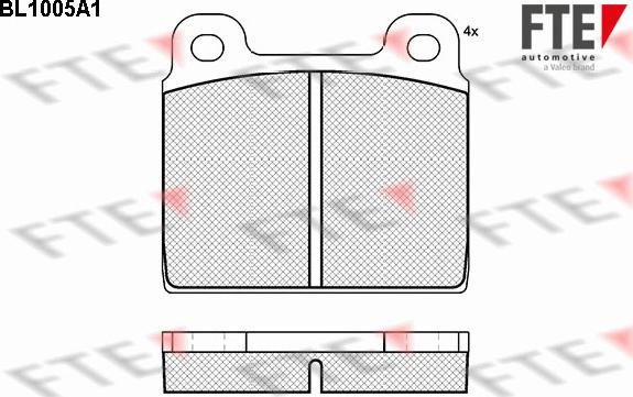 FTE BL1005A1 - Brake Pad Set, disc brake autospares.lv