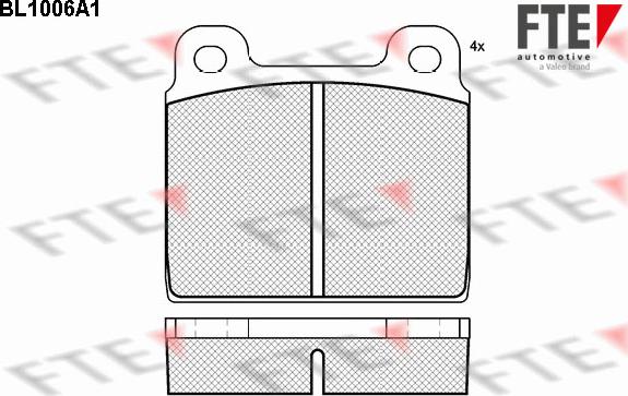 FTE 9010002 - Brake Pad Set, disc brake autospares.lv