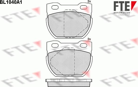 FTE BL1040A1 - Brake Pad Set, disc brake autospares.lv