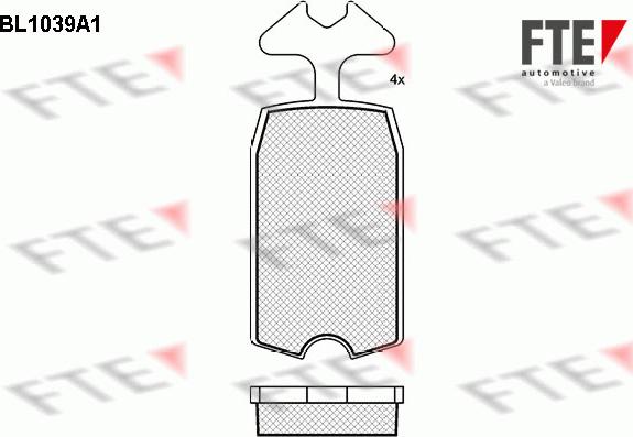 FTE BL1039A1 - Brake Pad Set, disc brake autospares.lv