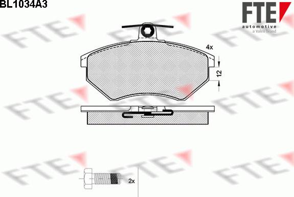 FTE 9010013 - Brake Pad Set, disc brake autospares.lv