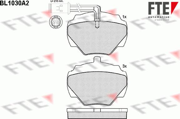 FTE 9010012 - Brake Pad Set, disc brake autospares.lv