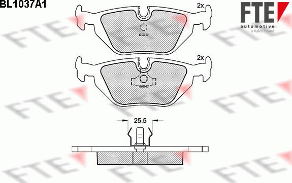 FTE BL1037A1 - Brake Pad Set, disc brake autospares.lv