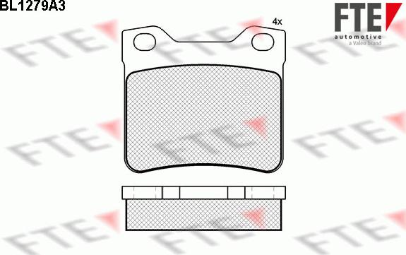 FTE 9010089 - Brake Pad Set, disc brake autospares.lv