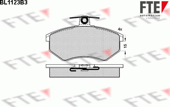 FTE BL1123B3 - Brake Pad Set, disc brake autospares.lv