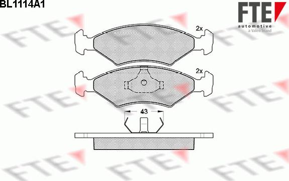 FTE BL1114A1 - Brake Pad Set, disc brake autospares.lv