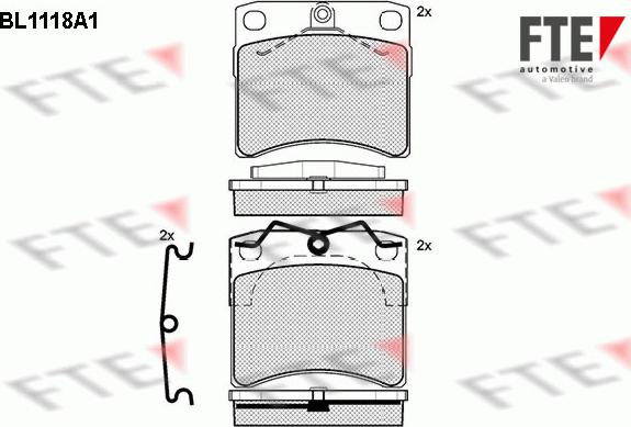 FTE 9010031 - Brake Pad Set, disc brake autospares.lv