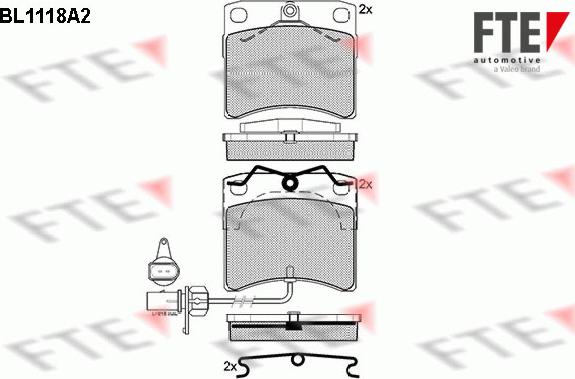 FTE 9010032 - Brake Pad Set, disc brake autospares.lv