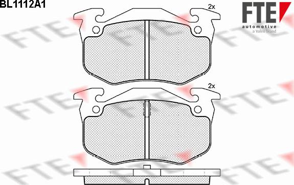 FTE BL1112A1 - Brake Pad Set, disc brake autospares.lv