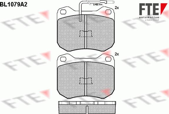 FTE 9010025 - Brake Pad Set, disc brake autospares.lv