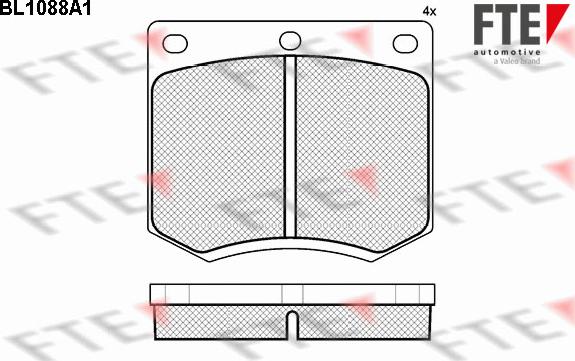 FTE 9010026 - Brake Pad Set, disc brake autospares.lv