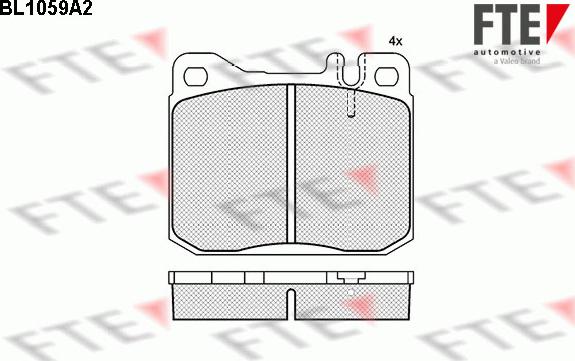 FTE BL1059A2 - Brake Pad Set, disc brake autospares.lv