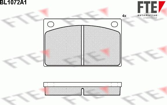 FTE 9010023 - Brake Pad Set, disc brake autospares.lv