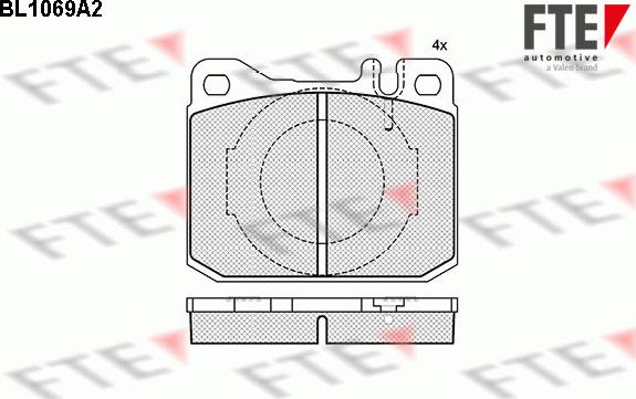 FTE 9010022 - Brake Pad Set, disc brake autospares.lv