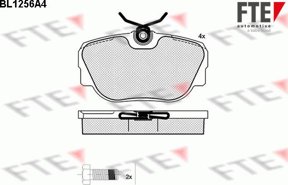 FTE BL1256A4 - Brake Pad Set, disc brake autospares.lv