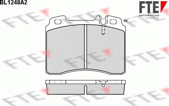 FTE BL1248A2 - Brake Pad Set, disc brake autospares.lv