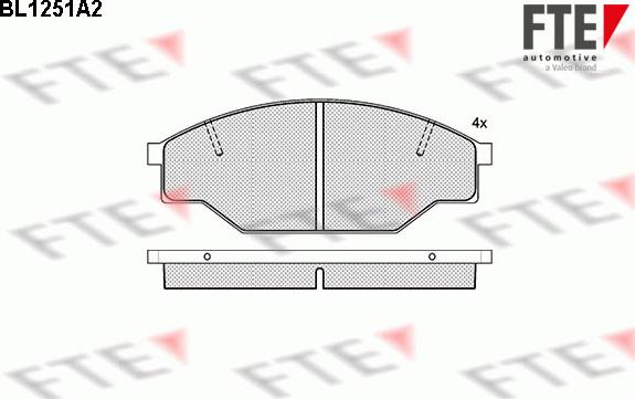 FTE BL1251A2 - Brake Pad Set, disc brake autospares.lv