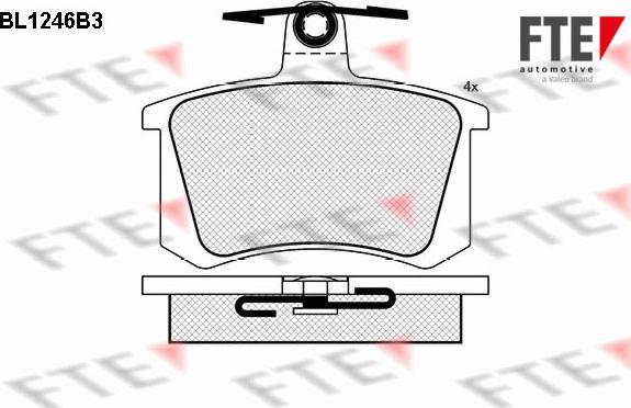 FTE 9010073 - Brake Pad Set, disc brake autospares.lv