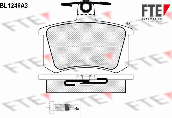 FTE 9010072 - Brake Pad Set, disc brake autospares.lv