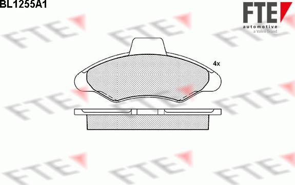 FTE 9010077 - Brake Pad Set, disc brake autospares.lv