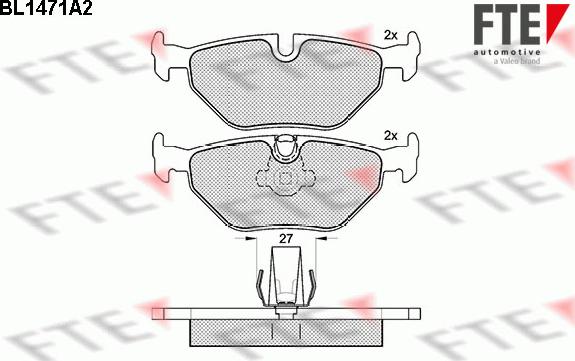 FTE 9010199 - Brake Pad Set, disc brake autospares.lv