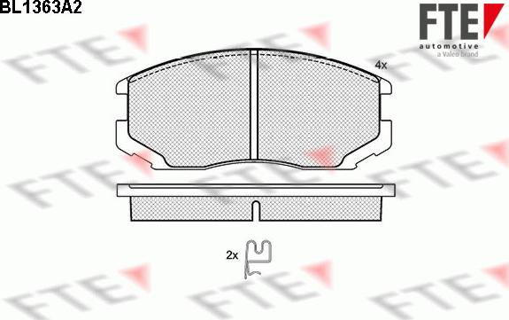 FTE BL1363A2 - Brake Pad Set, disc brake autospares.lv