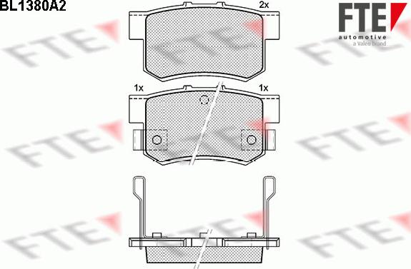 FTE 9010154 - Brake Pad Set, disc brake autospares.lv