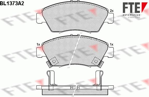 FTE BL1373A2 - Brake Pad Set, disc brake autospares.lv