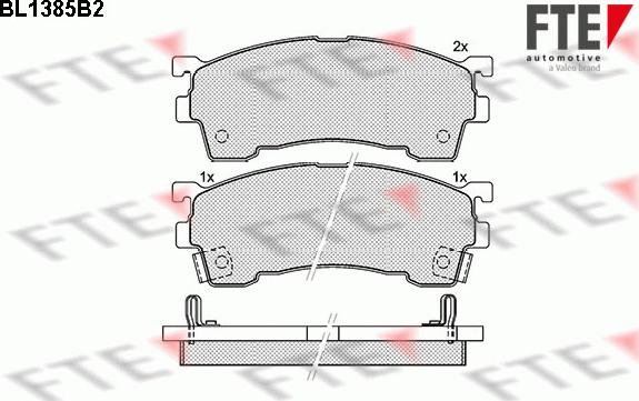 FTE 9010158 - Brake Pad Set, disc brake autospares.lv