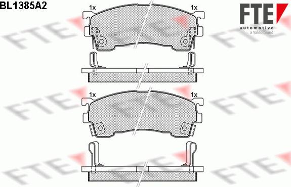 FTE BL1385A2 - Brake Pad Set, disc brake autospares.lv