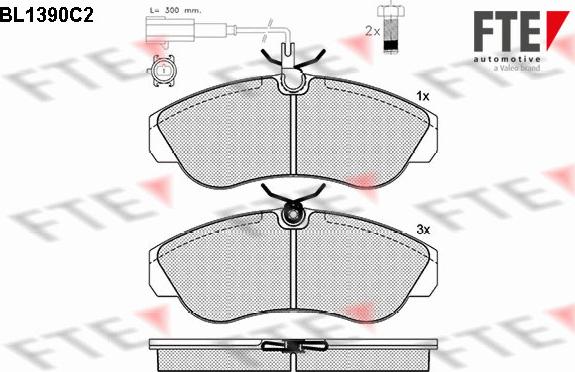 FTE 9010164 - Brake Pad Set, disc brake autospares.lv