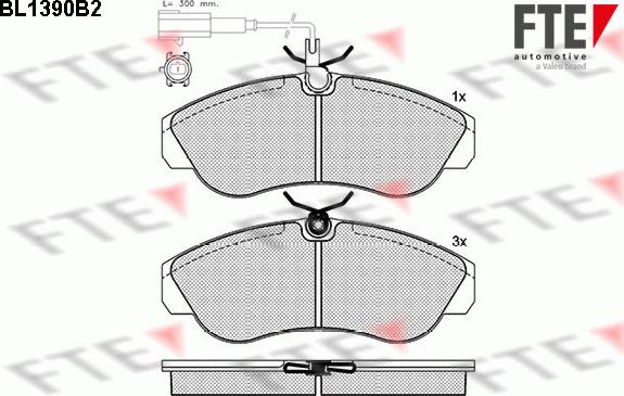 FTE BL1390B2 - Brake Pad Set, disc brake autospares.lv