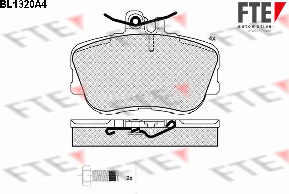 FTE 9010108 - Brake Pad Set, disc brake autospares.lv