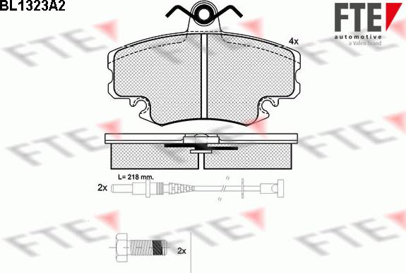 FTE BL1323A2 - Brake Pad Set, disc brake autospares.lv