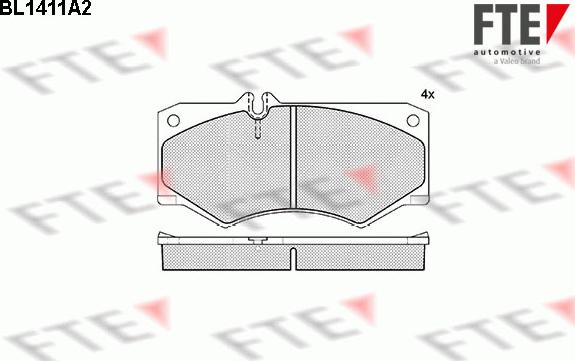 FTE 9010185 - Brake Pad Set, disc brake autospares.lv