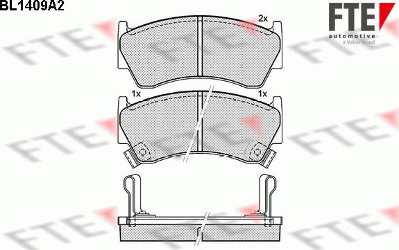 FTE BL1409A2 - Brake Pad Set, disc brake autospares.lv