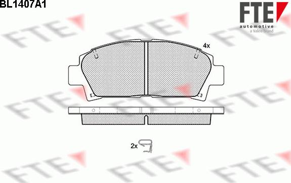 FTE 9010182 - Brake Pad Set, disc brake autospares.lv