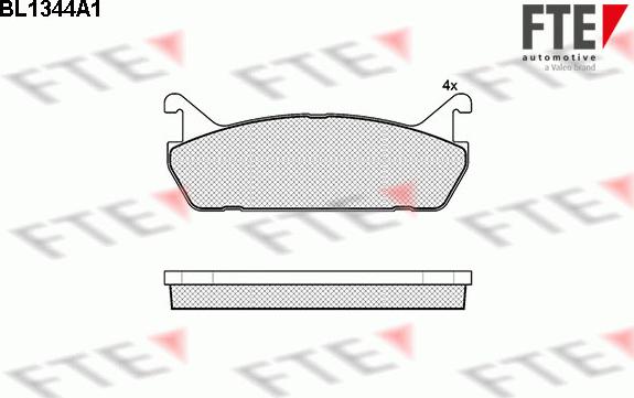 FTE 9010133 - Brake Pad Set, disc brake autospares.lv