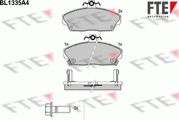 FTE 9010124 - Brake Pad Set, disc brake autospares.lv