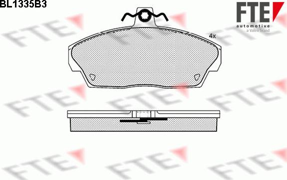 FTE BL1335B3 - Brake Pad Set, disc brake autospares.lv