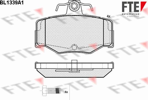 FTE 9010128 - Brake Pad Set, disc brake autospares.lv