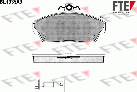 FTE 9010123 - Brake Pad Set, disc brake autospares.lv