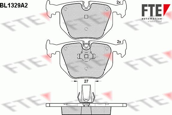 FTE 9010122 - Brake Pad Set, disc brake autospares.lv