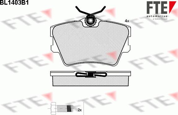 FTE 9010175 - Brake Pad Set, disc brake autospares.lv